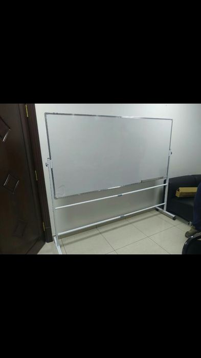 Доска меловая маркерная магнитная 120×90см. поворотная двухсторонняя