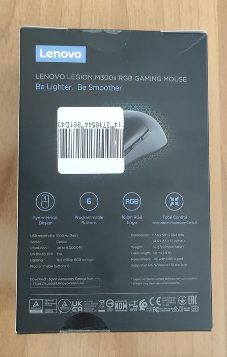 Гейминг Мишка Lenovo Legion M300S BK RGB
