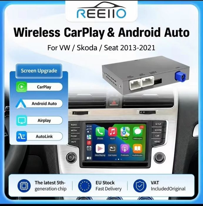 Modul wireless carplay/ android auto vw /skoda /seat 2013-2021