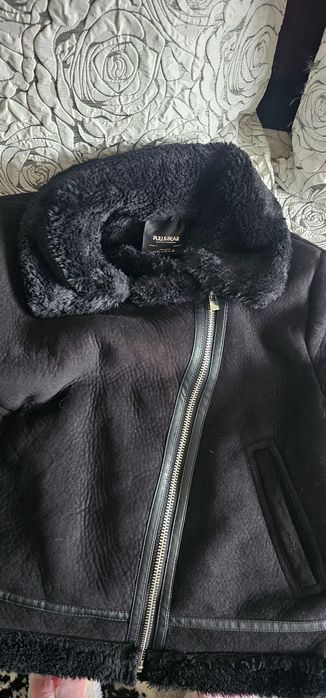 Pull&Bear Geaca piele întoarsă imblanita