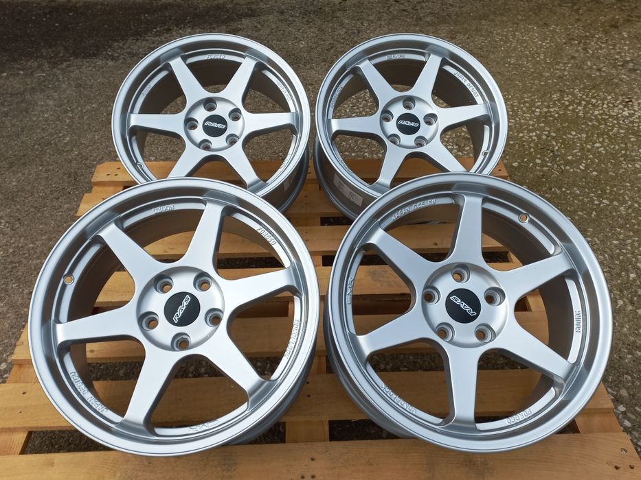 16"Rays T37 Volk Racing Silver 5х114.3 Чисто Нови 7.0ж ет35 Honda Mitsubushi Toyota Nissan Renault Subaru