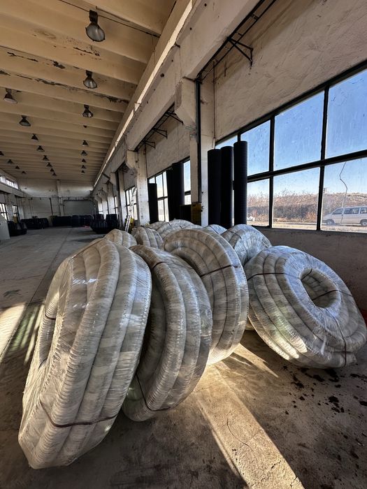 Дренажна тръба с геотекстил ф110 sn8  Септични ями Септичен Резервоар