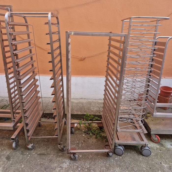 Dulap inox tavi, dospitor, dulap inox tavi cuptor, pe roti