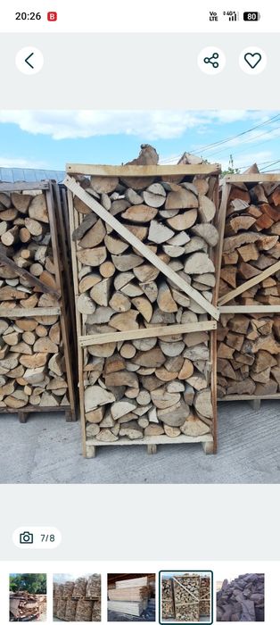 Lemn de foc paletizat, esențe tari