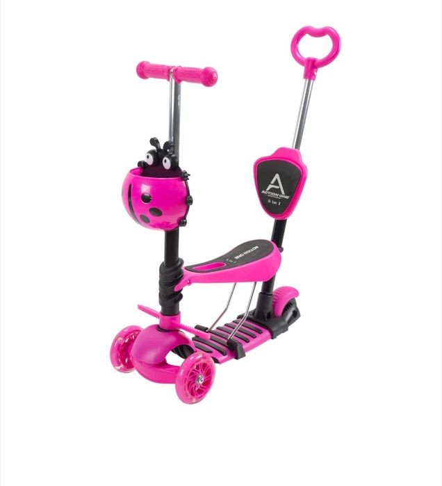 Trotineta 5 in 1 noua, roz sau albastra.