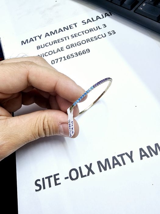 Vand bratara tenis din aur 14 k 7.52 g cod 312