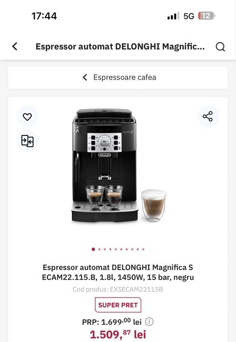 Aparat de cafea DELONGHI
