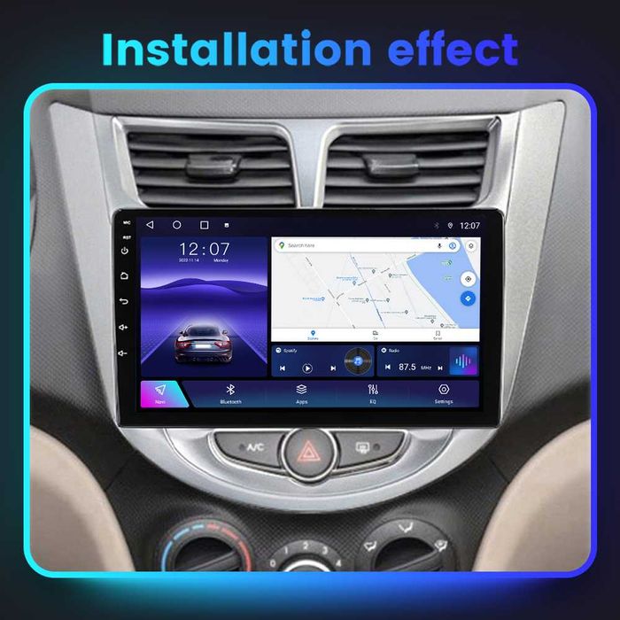 Navigatie Android 14 Hyundai Accent 2010-2016 Waze CarPlay CAMERA