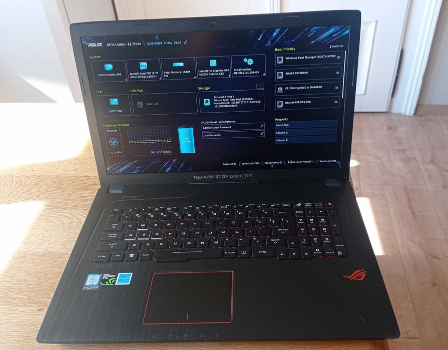 Vând laptop Asus ROG GL753V