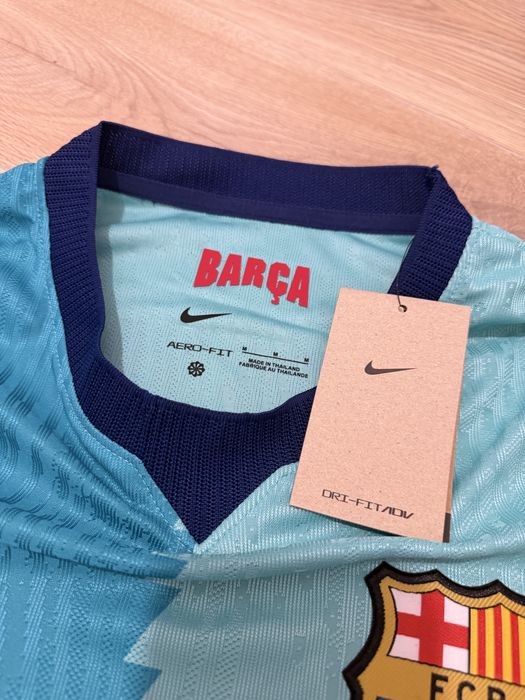 Tricou de fotbal Nike Fc Barcelona Lamine Yamal 10 marime M turcoaz eufa champions league