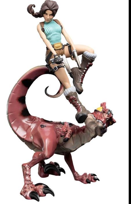 Weta Workshop Tomb Raider - Lara Croft & Raptor, 24 cm