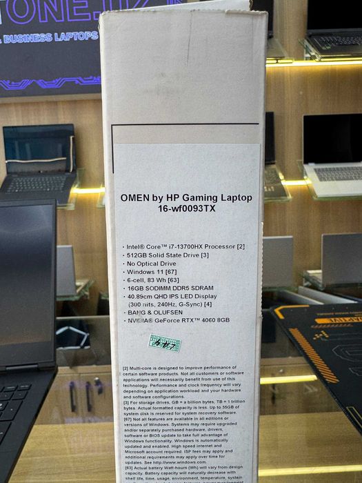 Noutbuk HP OMEN Intel Core I7 13700HX RTX 4060 16/512GB 16.0 Ips 240hz