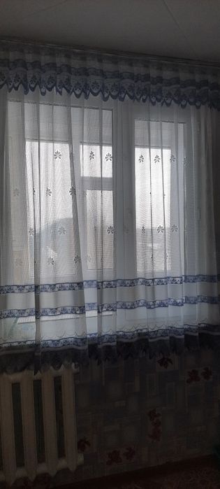 Тюль, короткий на кухню, размер 1.5×1.5