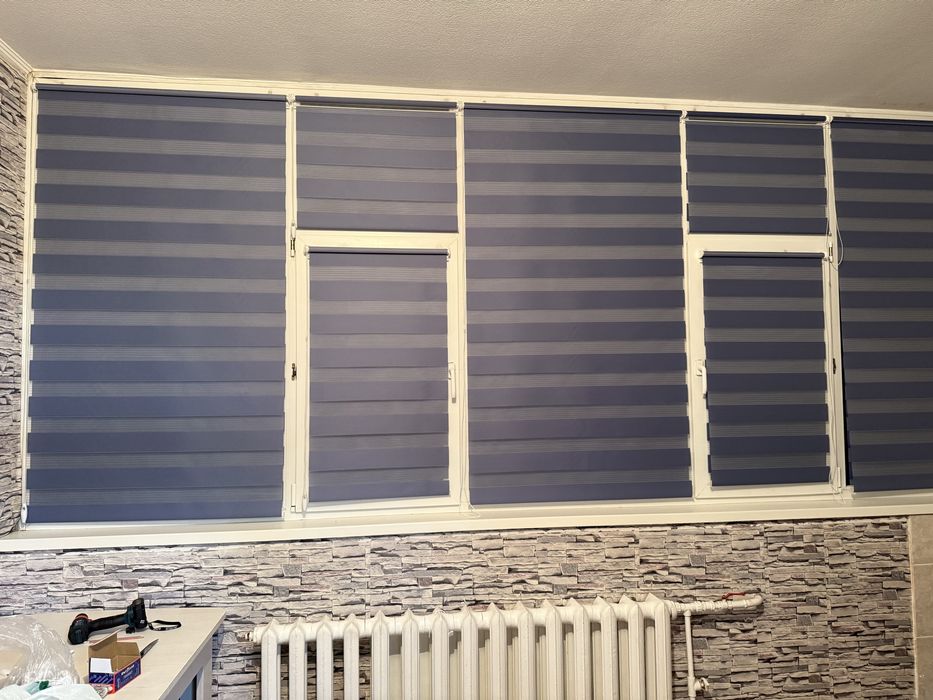 Жалюзи ролл - шторы день и ночь