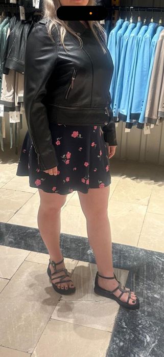 Geaca din piele naturala imitatie Philipp Plein
