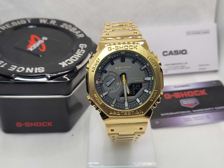 Ceas Sport Barbati  Casio g shock Full METAL gold GM B2100D Nou, Garantie 2 ani