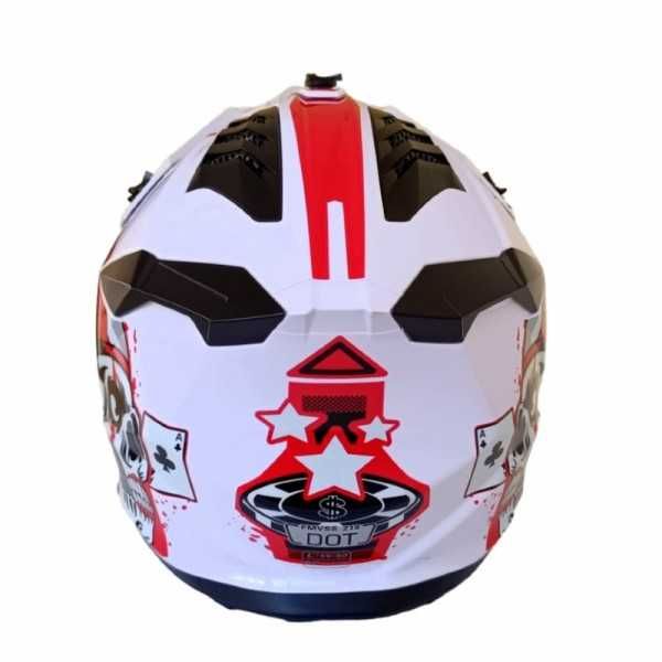 Каска Мотор Крос/АТВ/Бъги/Вело Бяла и Черна -32143