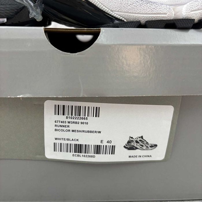 Balenciaga Runner Alb-Negru (40/41/43) FULLBOX | Livrare cu verificare