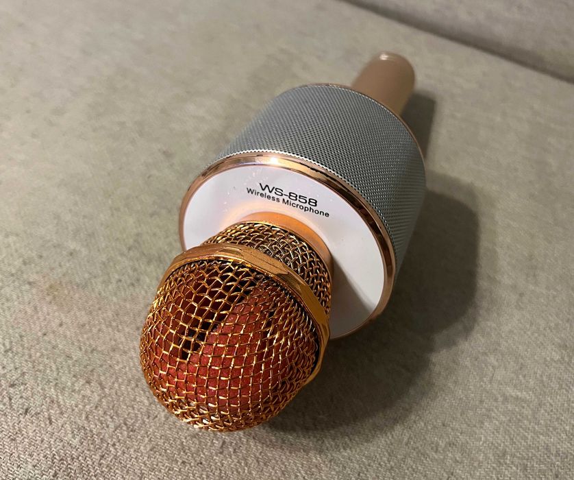 Microfon karaoke wireless WS 858 bluetooth boxa integrata