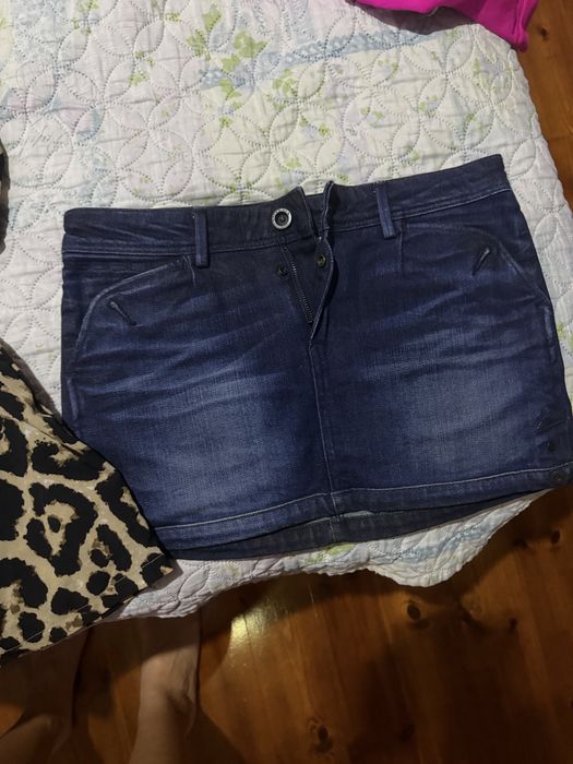 Къса, дънкова пола на G STAR RAW