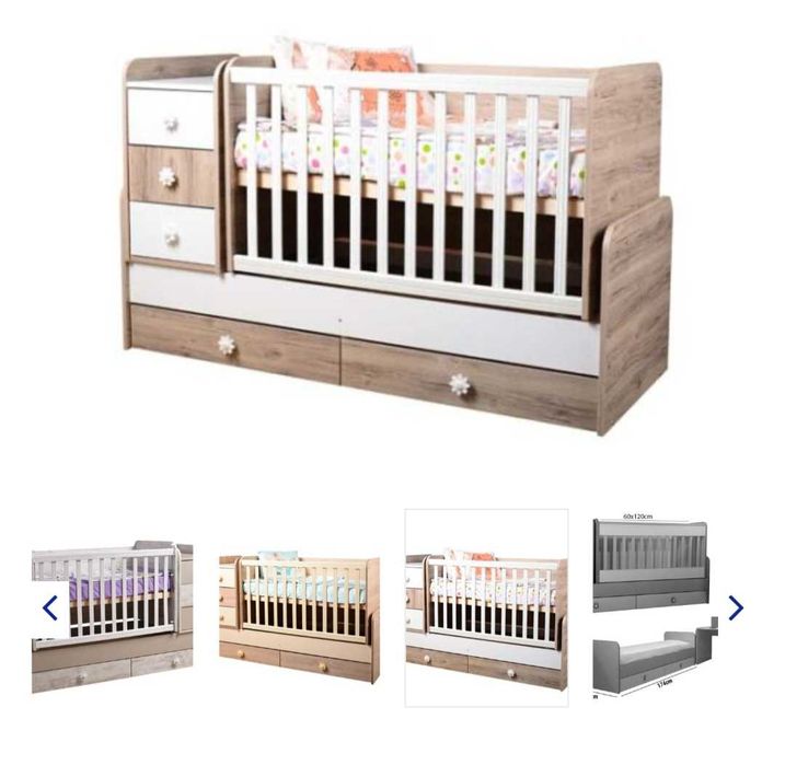 Бебешко легло 3в1, с люлка