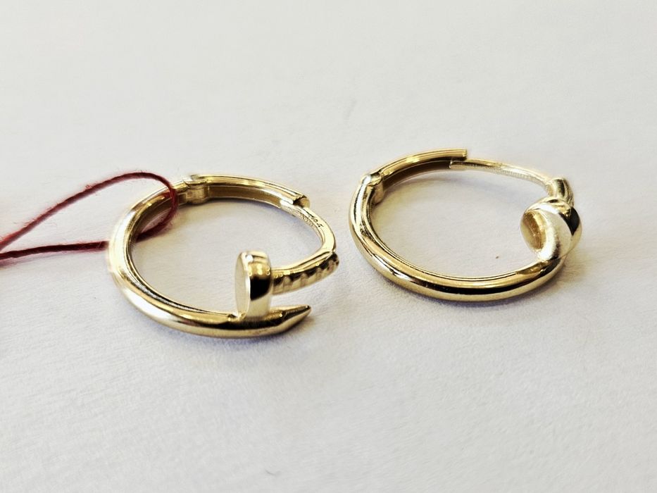 Златни обеци 2.5гр 02398-25/12  1,8см.