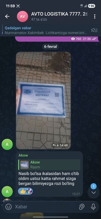 Prava aksiya narxda.  Shoshling