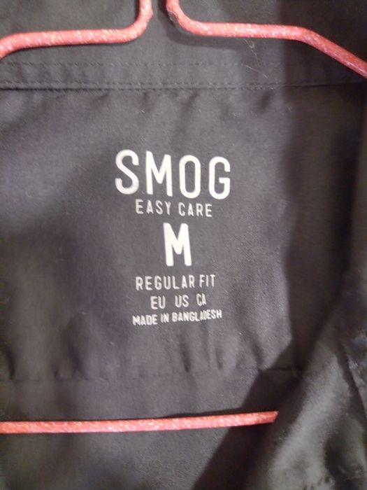Мъжка черна риза SMOG.