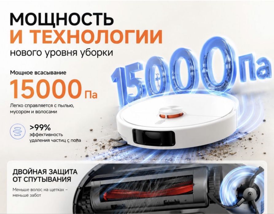 Робот-пылесос Xiaomi Robot Vacuum H50 . Для кухна.
