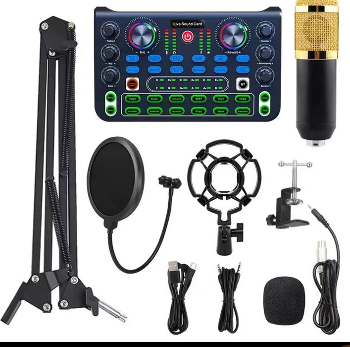 Ovoz kartasi mikrafon komplekt