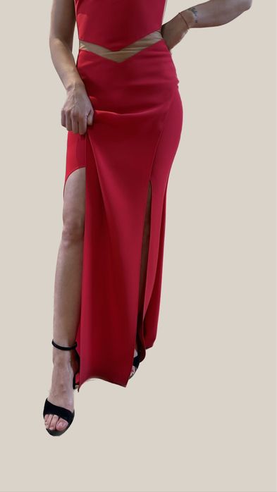 Rochie de seara roșu coral