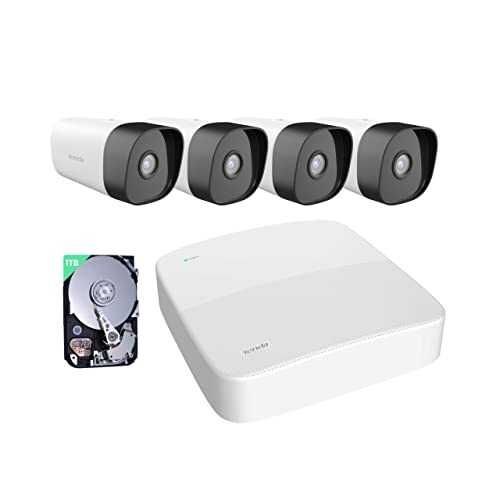 Комплект камери за видеонаблюдение Tenda K4P-4TR-1T 4MP PoE