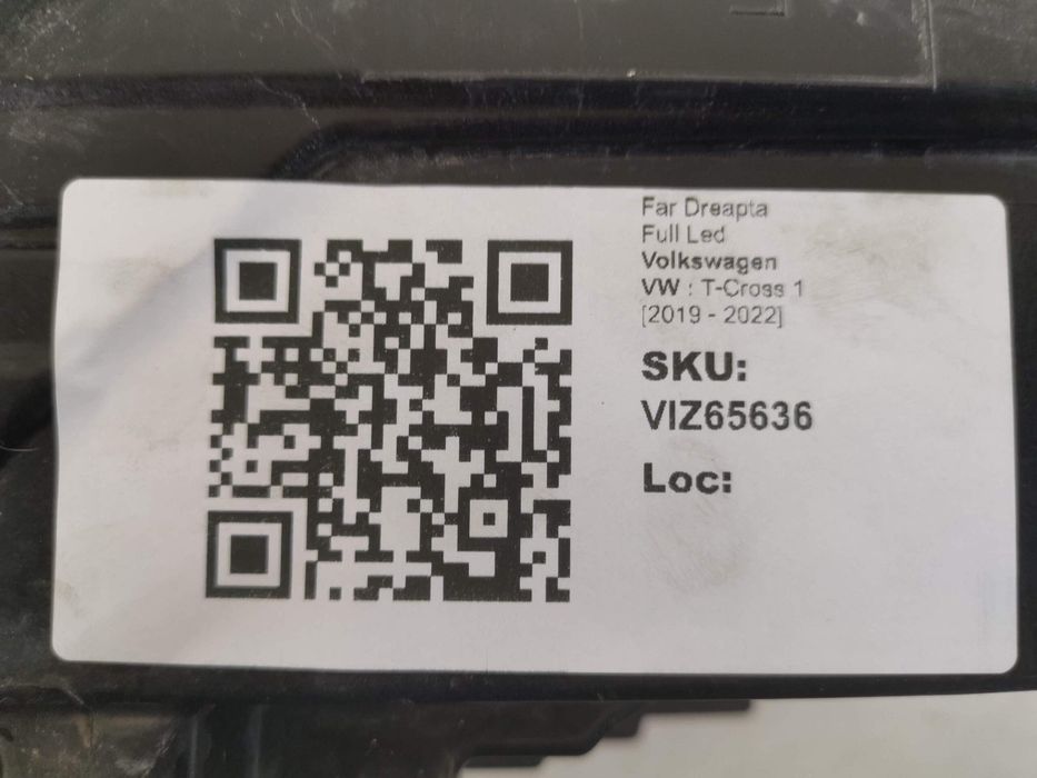 Десен фар Пълен Лед Волксваген / Volkswagen T-Cross 1 Оригинален Повре