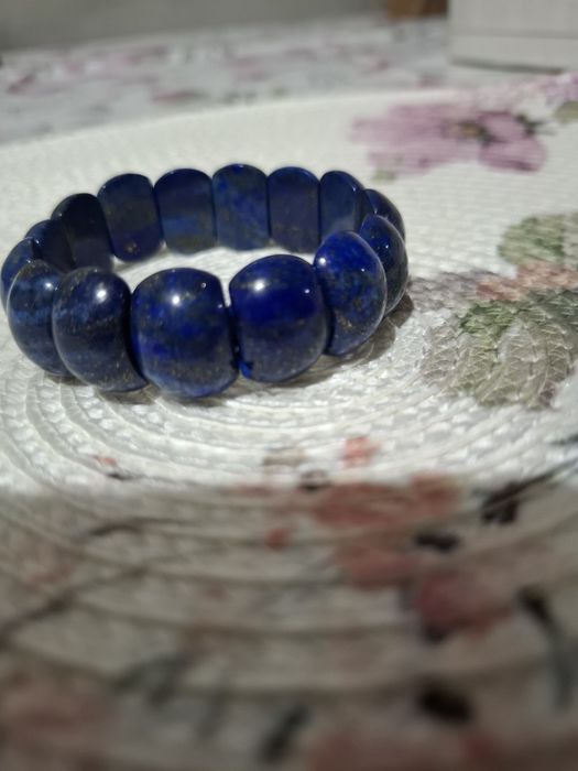 Bratara elastica lapis lazuli cu latimea de 2.5 cm