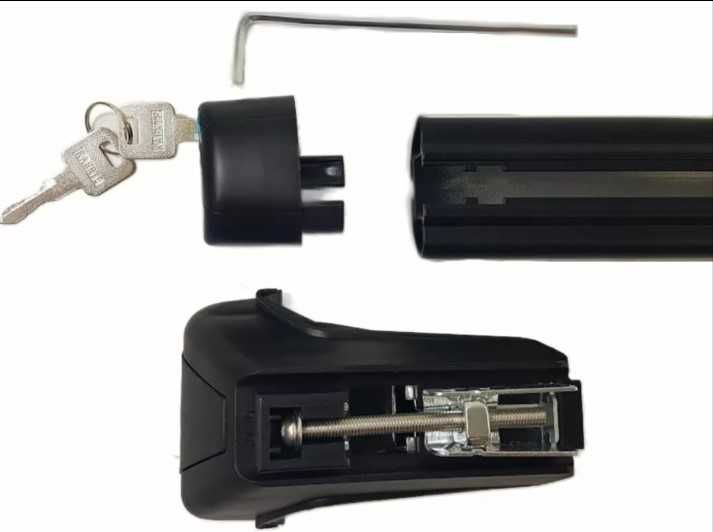 Напречни греди за кола - 120 см черни с ключ. НА СКЛАД!