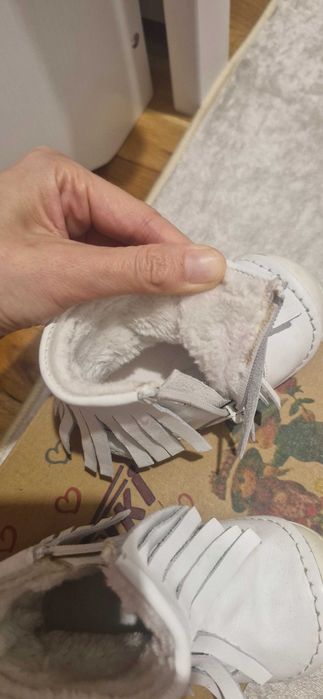 Бебешки боти номер 19 естествена кожа Понки