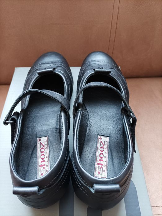 Официални обувки, балеринки 38, черни, естествена кожа