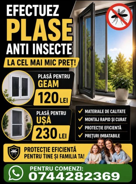Efectuez plase anti insecte la cel mai mic pret