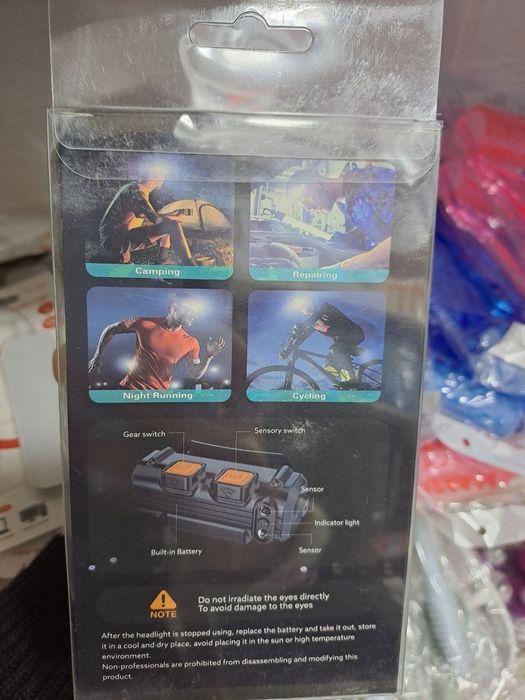 светодиодный фонарь с датчиком движения фонарик с аккумулятором USB