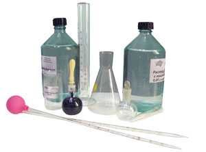 Мини лаборатория для анализа вод.  Буферные растворы