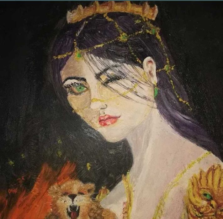 Tablou original ulei pe pânză, Imblanzirea focului