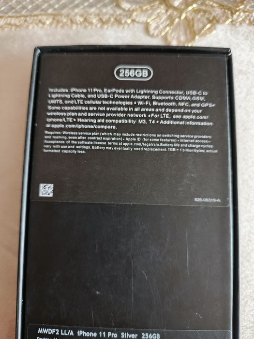 IPhone 11 pro white 256 gb korobka bor защитный стекло бор