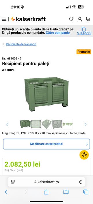 Boxpaleti plastic, în stare impecabilă.foarte rezistenți !!!