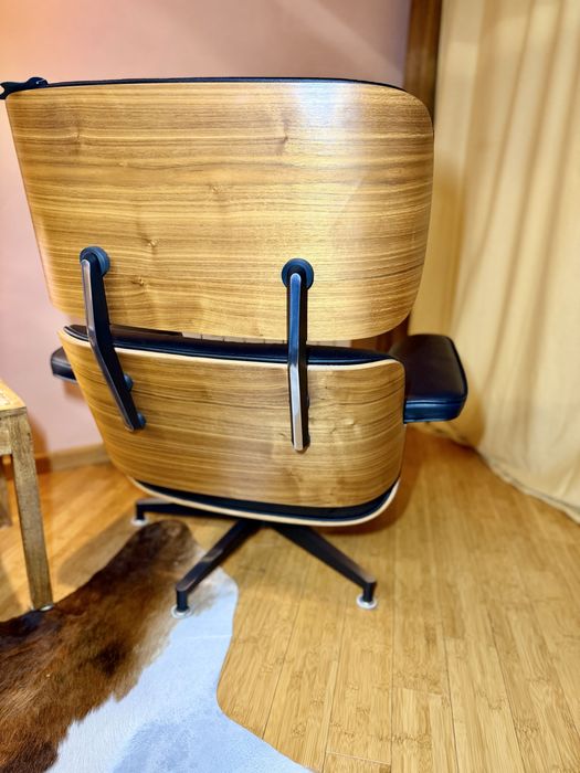 ~ Eames Louge Chair / Scaun / Fotoliu plus Otoman piele / lemn ~