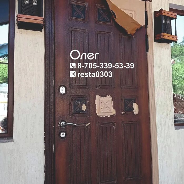 Реставрация дверей покраска