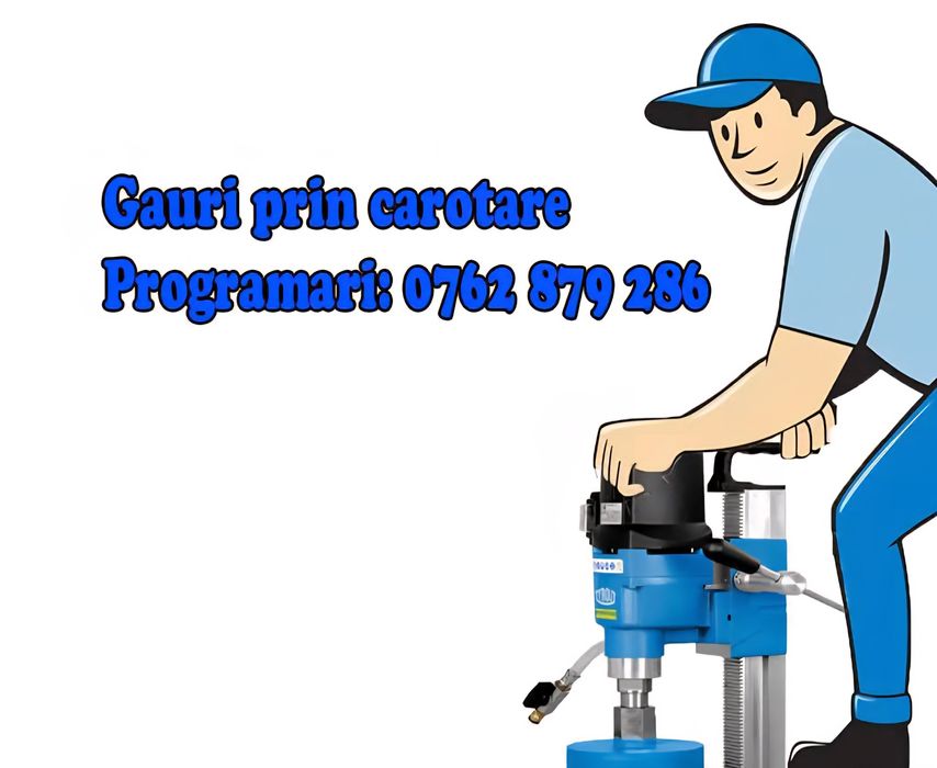 Carotare diamantata gaura hota in cărămidă beton sau BCA