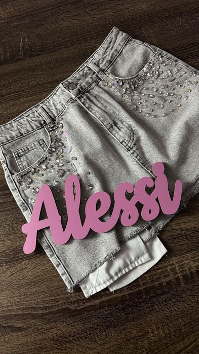 Fusta Scurta Denim Piele Bej