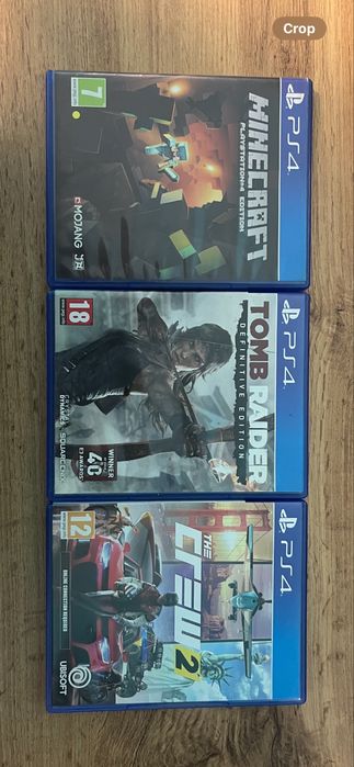 Игри за PS4 Minecraft/ Tomb Rider definitive edition/ The Crew2