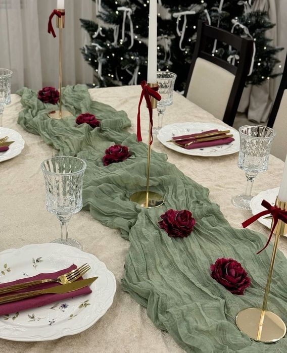 дорожка для стола, оформление декор