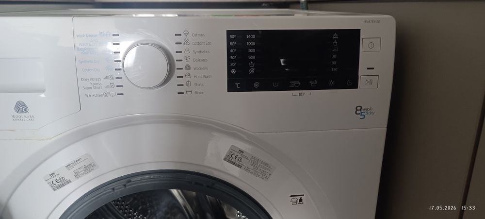 Mașină de spălat cu uscător Beko HTV 8733 XS0 – 8 kg / 1200 rpm